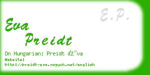 eva preidt business card